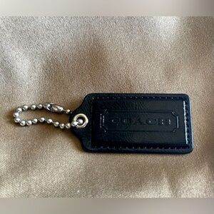 COACH Logo New York Hang Tag Charm Purse with Chain in Smooth Leather 2 X  1